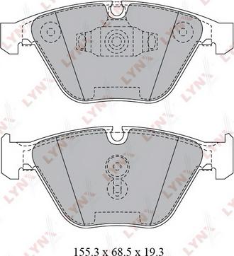 LYNXauto BD-1423 - Тормозные колодки, дисковые, комплект unicars.by