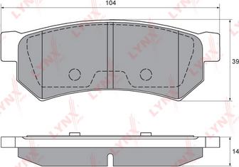 LYNXauto BD-1814 - Тормозные колодки, дисковые, комплект unicars.by