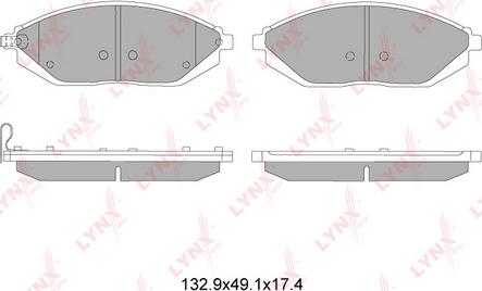 LYNXauto BD-1815 - Тормозные колодки, дисковые, комплект unicars.by