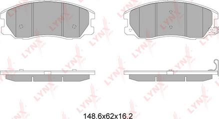 LYNXauto BD-1816 - Тормозные колодки, дисковые, комплект unicars.by