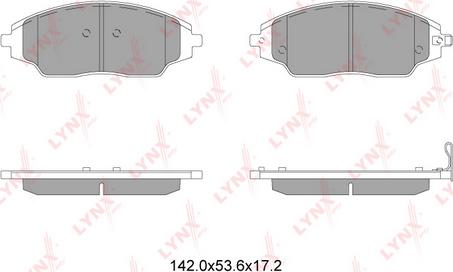 LYNXauto BD-1818 - Тормозные колодки, дисковые, комплект unicars.by