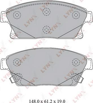 LYNXauto BD-1813 - Тормозные колодки, дисковые, комплект unicars.by