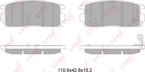 LYNXauto BD-1817 - Тормозные колодки, дисковые, комплект unicars.by