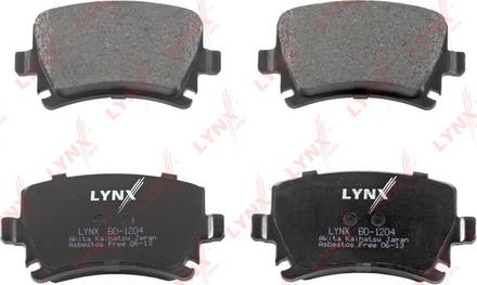 LYNXauto BD-1204 - Тормозные колодки, дисковые, комплект unicars.by