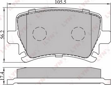 LYNXauto BD-1204 - Тормозные колодки, дисковые, комплект unicars.by