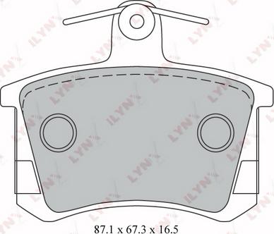 LYNXauto BD-1208 - Тормозные колодки, дисковые, комплект unicars.by