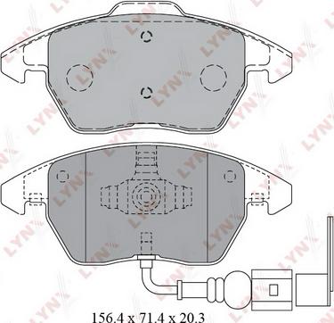 LYNXauto BD-1203 - Тормозные колодки, дисковые, комплект unicars.by