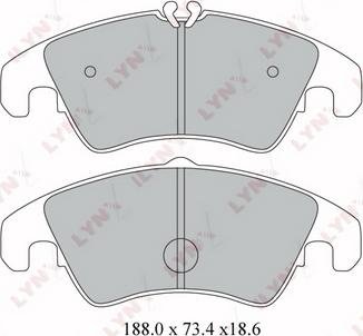 LYNXauto BD-1219 - Тормозные колодки, дисковые, комплект unicars.by