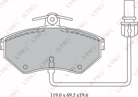 LYNXauto BD-1215 - Тормозные колодки, дисковые, комплект unicars.by