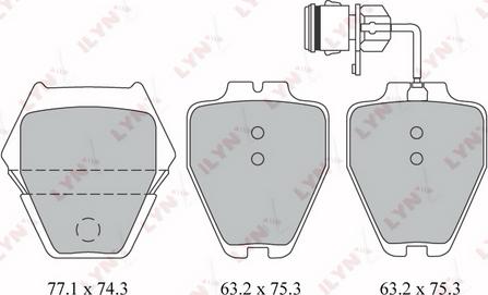 LYNXauto BD-1218 - Тормозные колодки, дисковые, комплект unicars.by