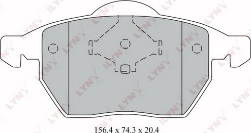 LYNXauto BD-1213 - Тормозные колодки, дисковые, комплект unicars.by