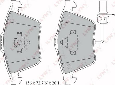 LYNXauto BD-1217 - Тормозные колодки, дисковые, комплект unicars.by