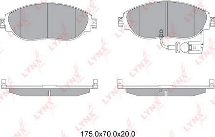 LYNXauto BD-8042 - Тормозные колодки, дисковые, комплект unicars.by