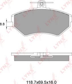 LYNXauto BD-8009 - Тормозные колодки, дисковые, комплект unicars.by