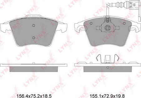 LYNXauto BD-8001 - Тормозные колодки, дисковые, комплект unicars.by