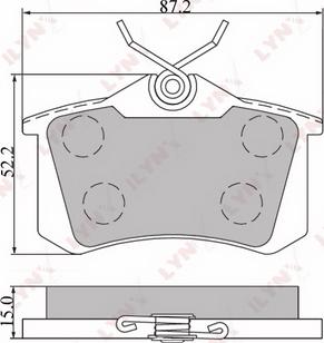 LYNXauto BD-8002 - Тормозные колодки, дисковые, комплект unicars.by