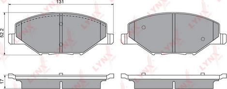 LYNXauto BD-8035 - Тормозные колодки, дисковые, комплект unicars.by