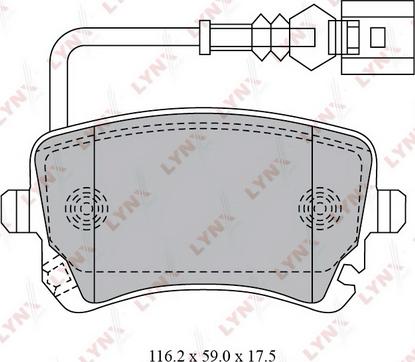 LYNXauto BD-8033 - Тормозные колодки, дисковые, комплект unicars.by