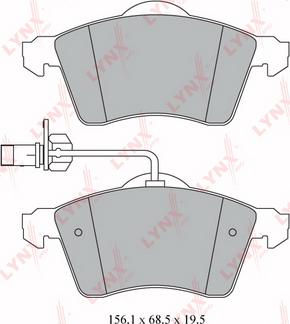 LYNXauto BD-8027 - Тормозные колодки, дисковые, комплект unicars.by