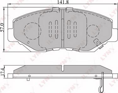 LYNXauto BD-3404 - Тормозные колодки, дисковые, комплект unicars.by