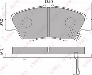 LYNXauto BD-3406 - Тормозные колодки, дисковые, комплект unicars.by