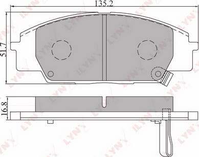 LYNXauto BD-3408 - Тормозные колодки, дисковые, комплект unicars.by