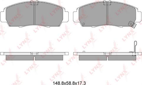 LYNXauto BD-3403 - Тормозные колодки, дисковые, комплект unicars.by