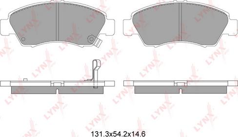 LYNXauto BD-3407 - Тормозные колодки, дисковые, комплект unicars.by