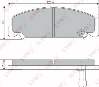 LYNXauto BD-3415 - Тормозные колодки, дисковые, комплект unicars.by