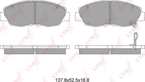 LYNXauto BD-3410 - Тормозные колодки, дисковые, комплект unicars.by