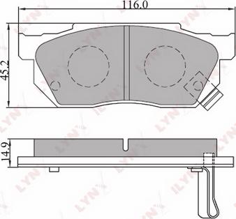 LYNXauto BD-3412 - Тормозные колодки, дисковые, комплект unicars.by