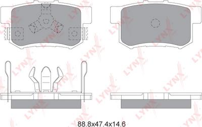 LYNXauto BD-3434 - Тормозные колодки, дисковые, комплект unicars.by