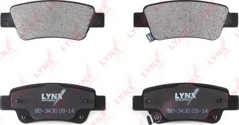 LYNXauto BD-3430 - Тормозные колодки, дисковые, комплект unicars.by