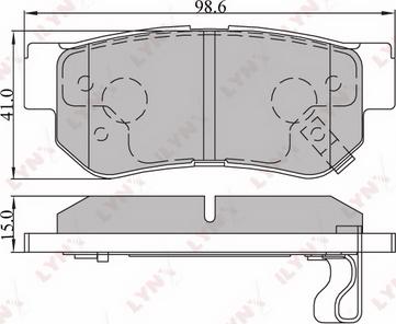 LYNXauto BD-3605 - Тормозные колодки, дисковые, комплект unicars.by