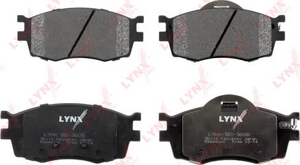 LYNXauto BD-3608 - Тормозные колодки, дисковые, комплект unicars.by