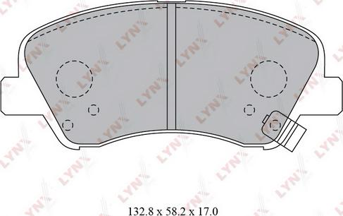 LYNXauto BD-3619 - Тормозные колодки, дисковые, комплект unicars.by