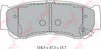 LYNXauto BD-3616 - Тормозные колодки, дисковые, комплект unicars.by