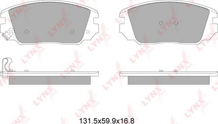 LYNXauto BD-3629 - Тормозные колодки, дисковые, комплект unicars.by