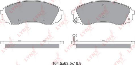 LYNXauto BD-3625 - Тормозные колодки, дисковые, комплект unicars.by