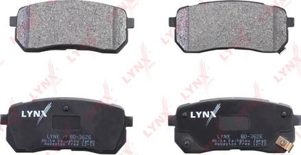 LYNXauto BD-3626 - Тормозные колодки, дисковые, комплект unicars.by