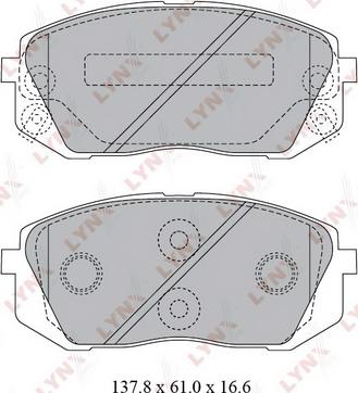 LYNXauto BD-3621 - Тормозные колодки, дисковые, комплект unicars.by