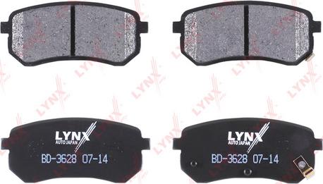 LYNXauto BD-3628 - Тормозные колодки, дисковые, комплект unicars.by