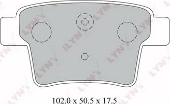 LYNXauto BD-3008 - Тормозные колодки, дисковые, комплект unicars.by