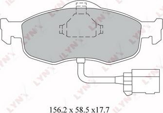 LYNXauto BD-3012 - Тормозные колодки, дисковые, комплект unicars.by