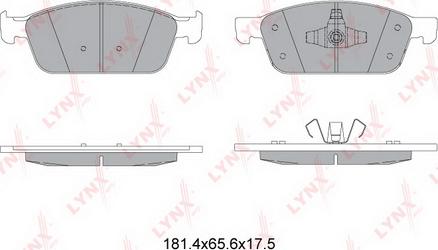 LYNXauto BD-3036 - Тормозные колодки, дисковые, комплект unicars.by