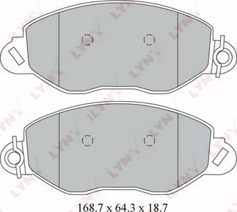 LYNXauto BD-3032 - Тормозные колодки, дисковые, комплект unicars.by