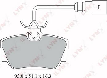 LYNXauto BD-3027 - Тормозные колодки, дисковые, комплект unicars.by