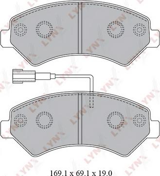 LYNXauto BD-2829 - Тормозные колодки, дисковые, комплект unicars.by