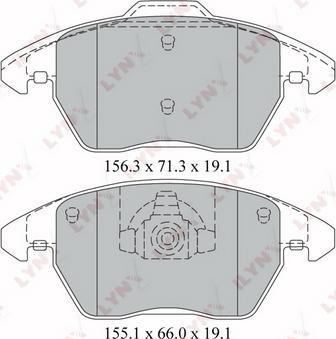 LYNXauto BD-2206 - Тормозные колодки, дисковые, комплект unicars.by