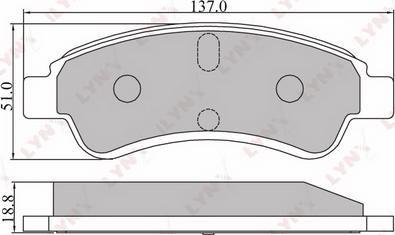 LYNXauto BD-2201 - Тормозные колодки, дисковые, комплект unicars.by